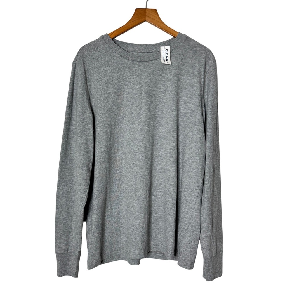 Old Navy Mens Soft Washed Long Sleeve Rotation Tee Heather Grey Size Small NEW